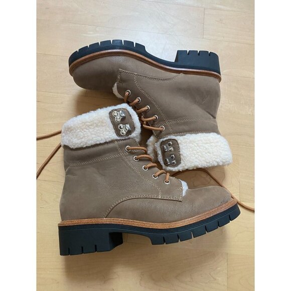 MIA BNWOT "Regis" Combat Boot shearling Hiking Womens Size 8 lace up - Picture 3 of 9
